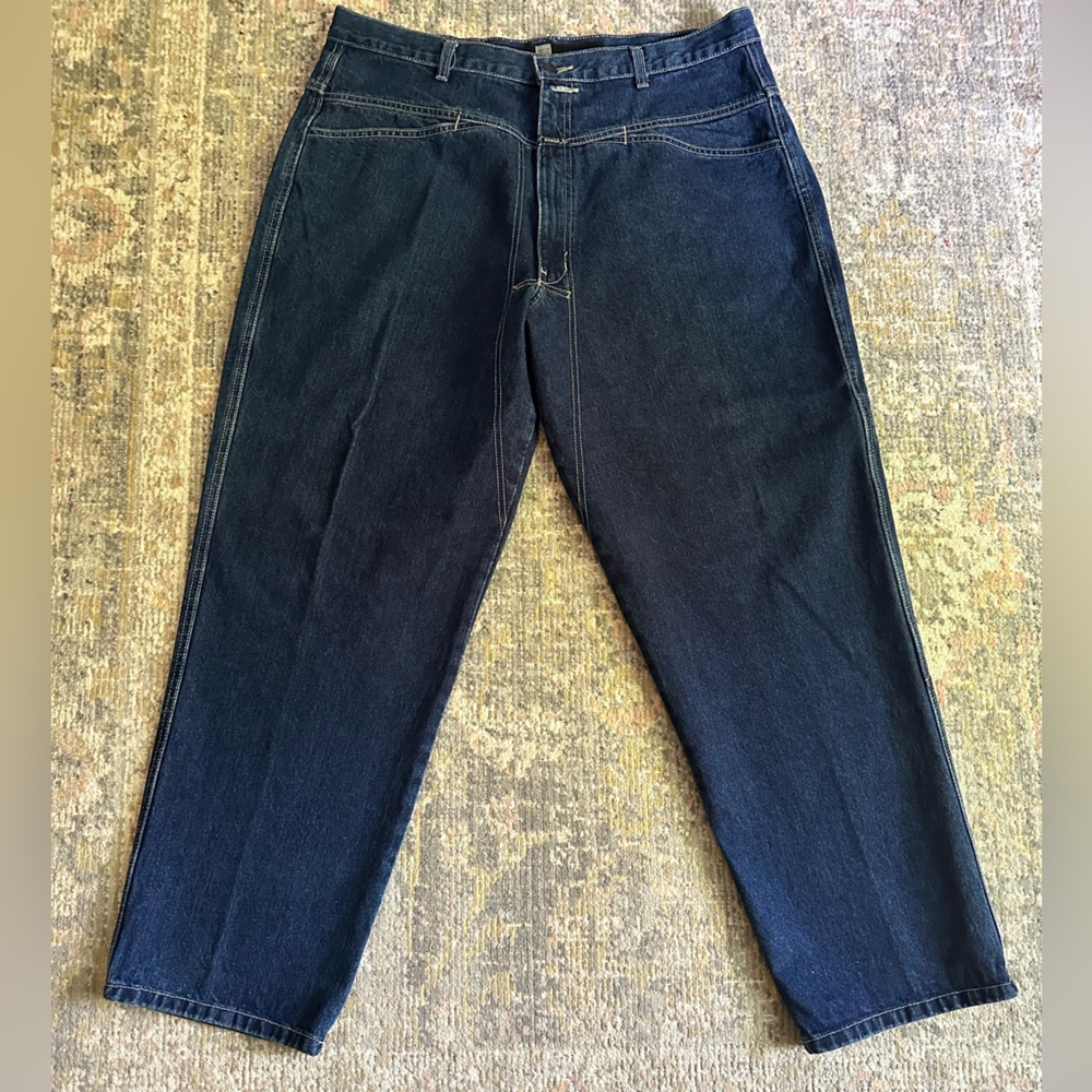 Marithe Francois Girbaud Dark Indigo Utility Cargo Carpenter Jeans Y2K Vintage